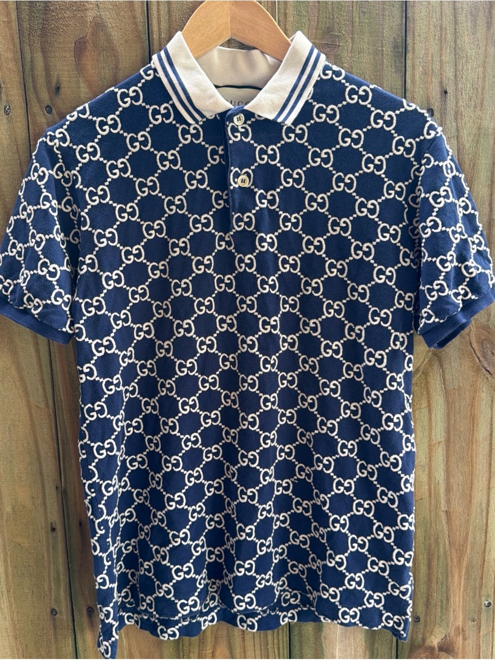 Gucci GG monogram polo shirt XS